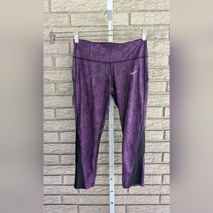 Nike Purple Black Capri Leggings XS EUC